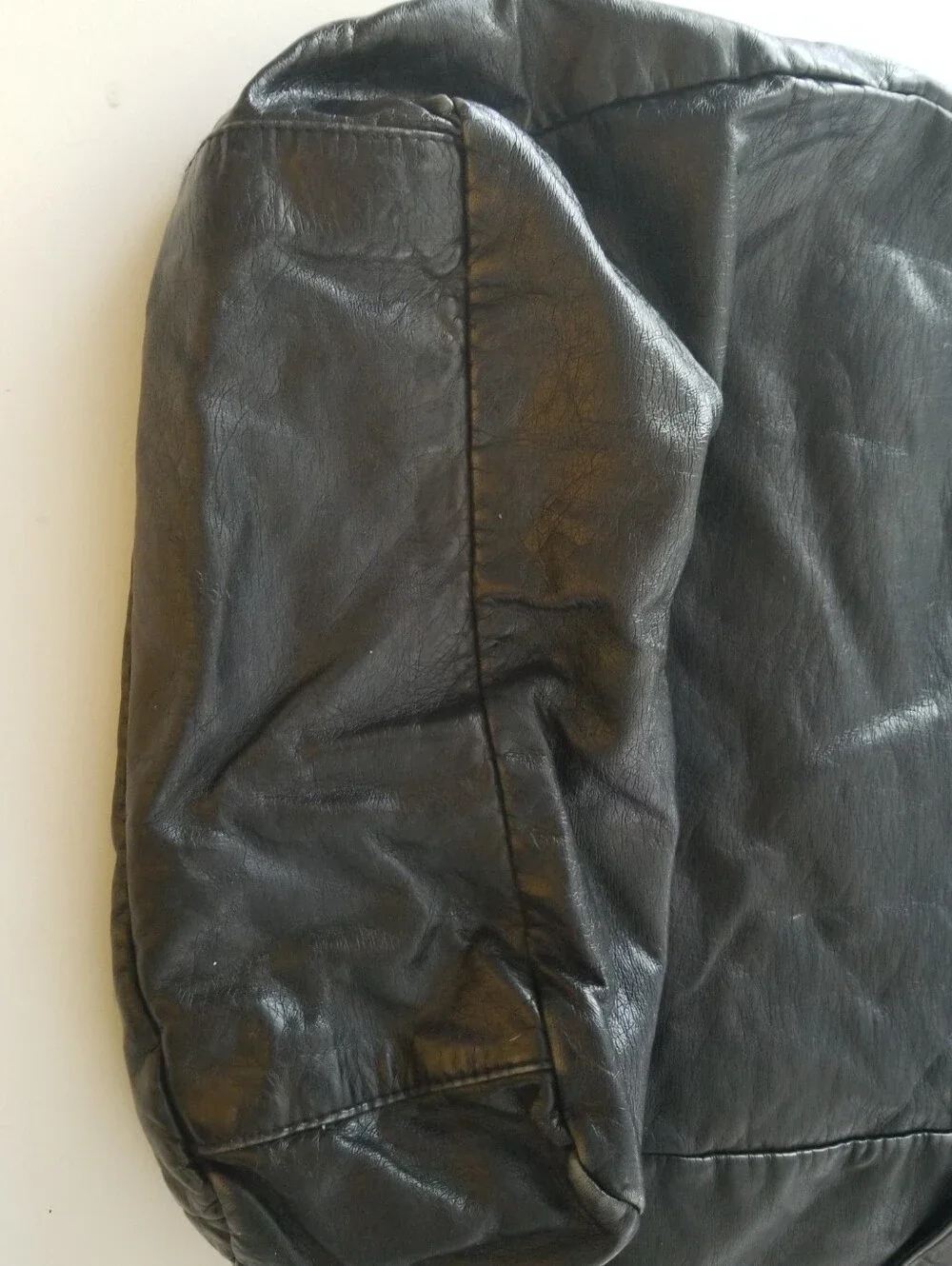Y2K Black Faux Leather Crossbody Shoulder Bag Buckle Zip Accent